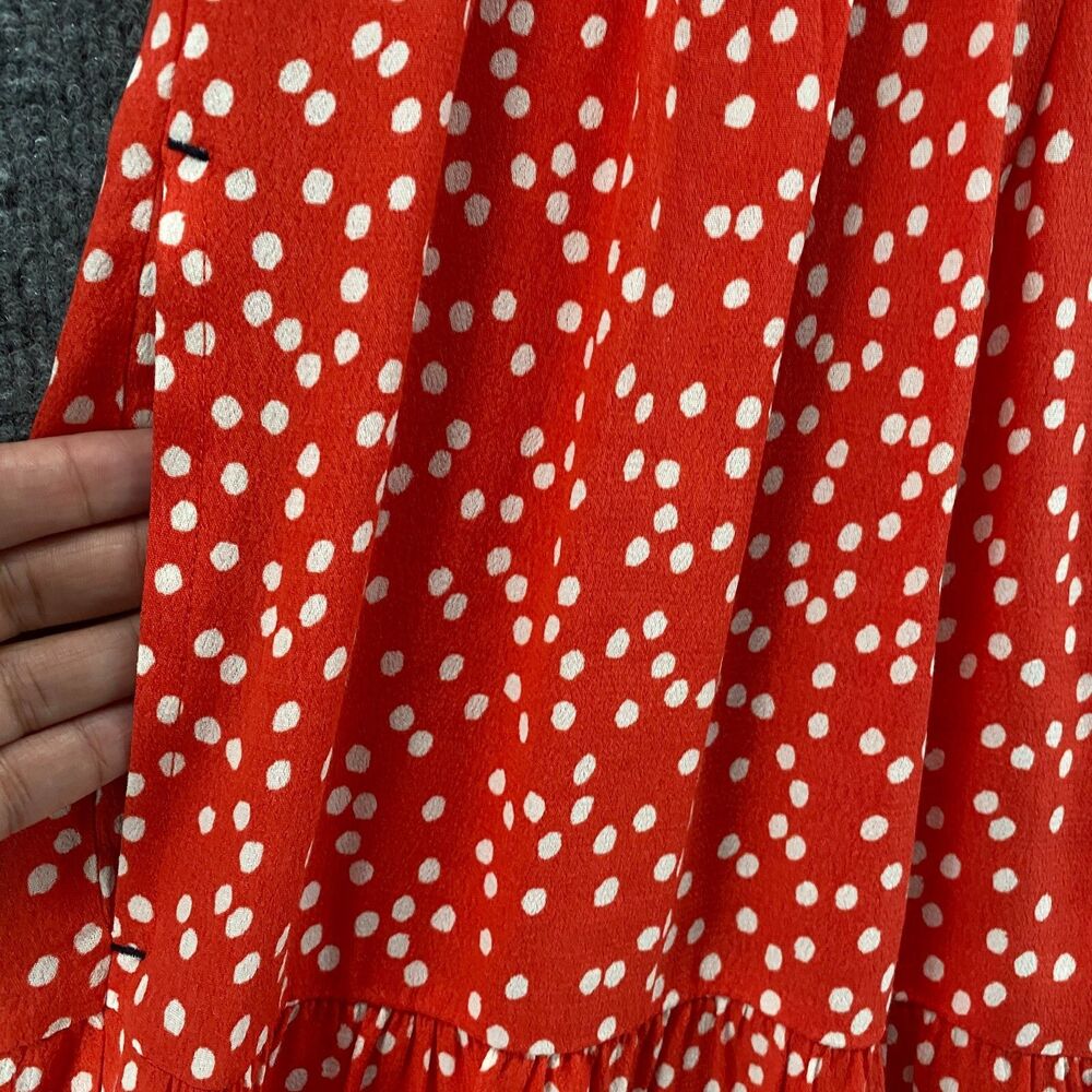 Joules Dress Womens 6 Red Polka Dots Tiered Boho Cottagecore Peasant‎ Western - Picture 3 of 10